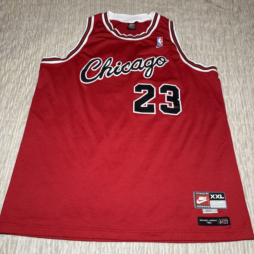 Nike NBA 1984 Flight 8403 Chicago Bulls Michael Jordan #23 Jersey Size 2XL +2